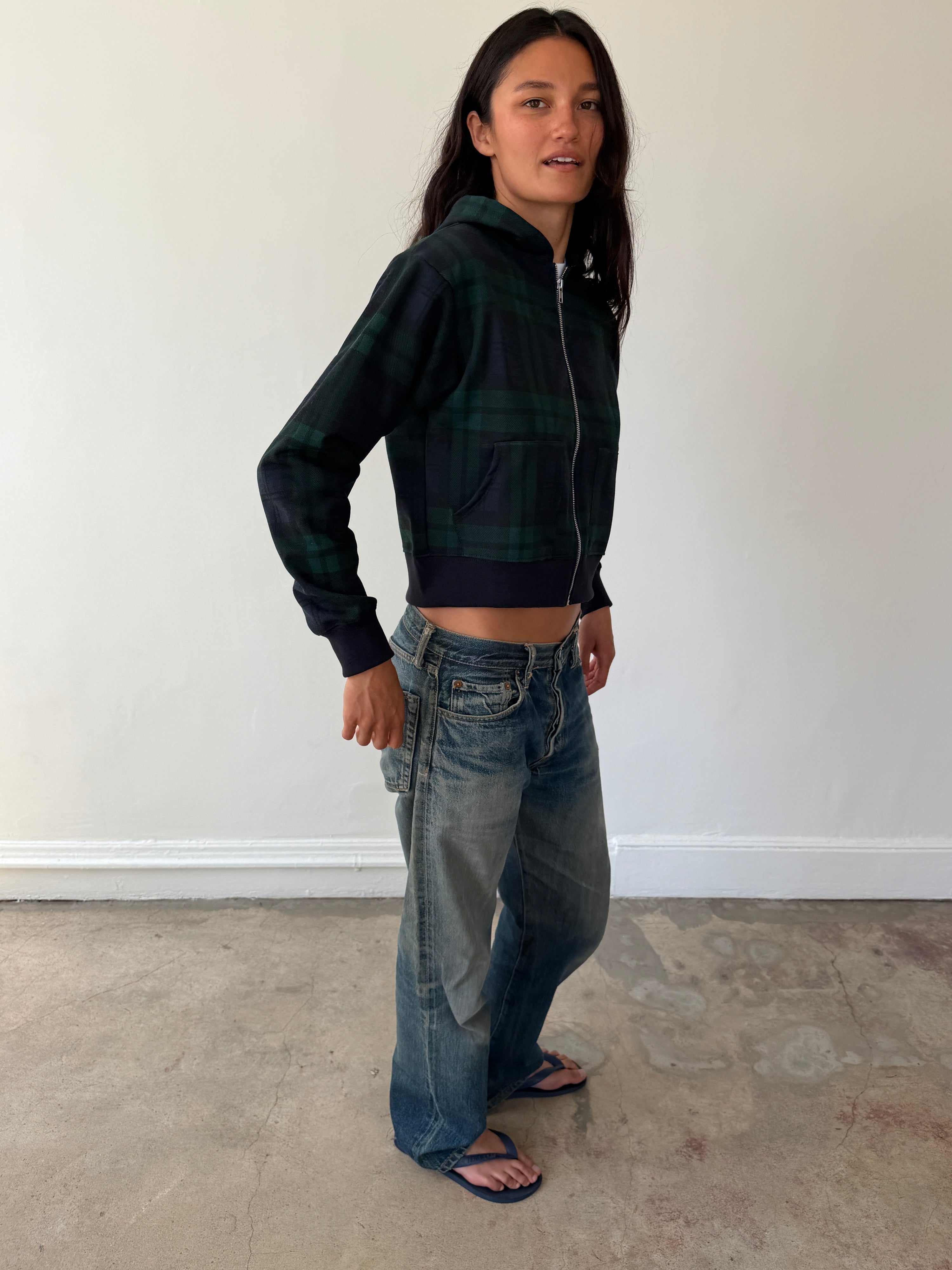 Chuck Hoodie Navy Plaid