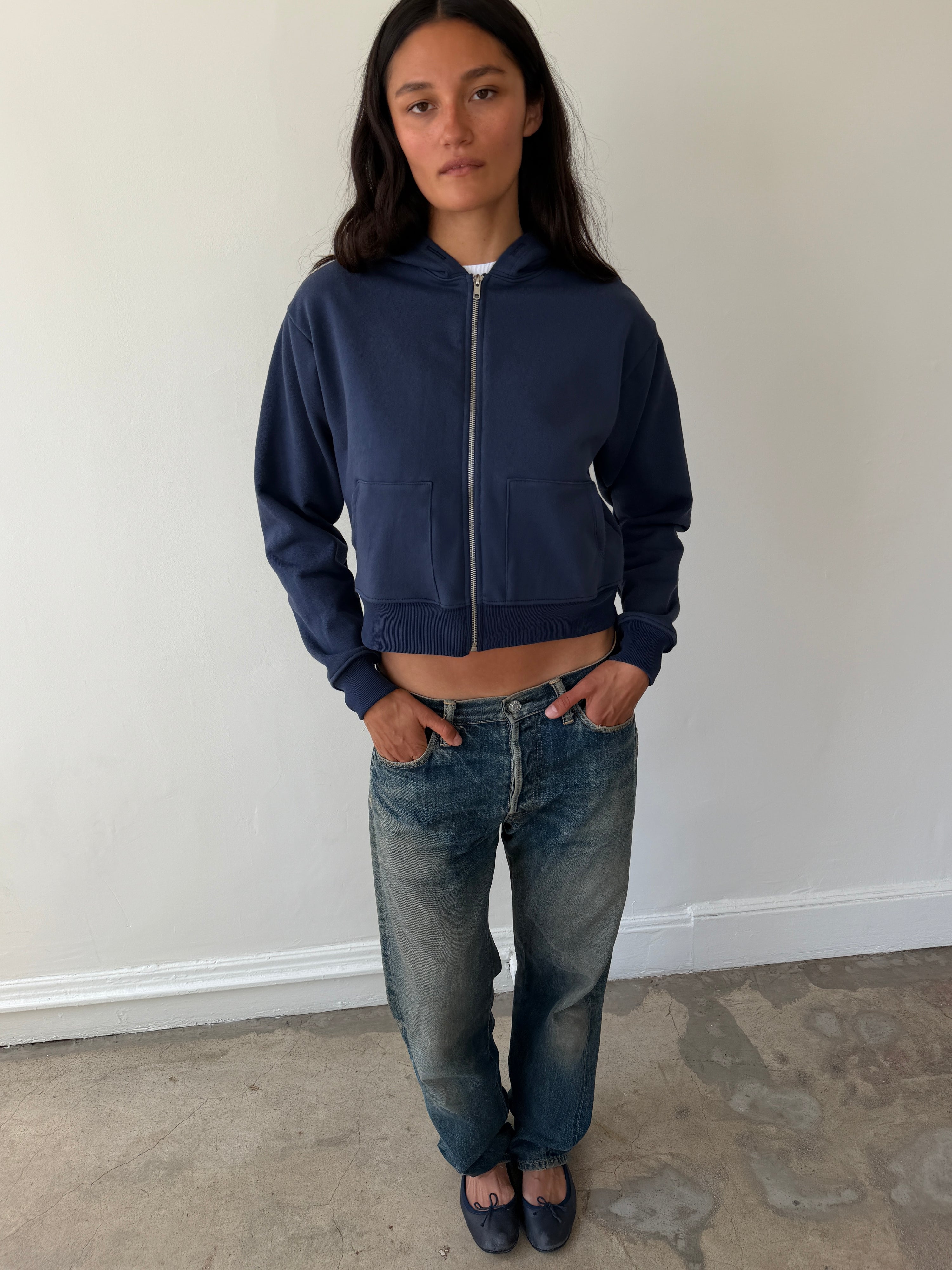 Chuck Hoodie Navy French Terry