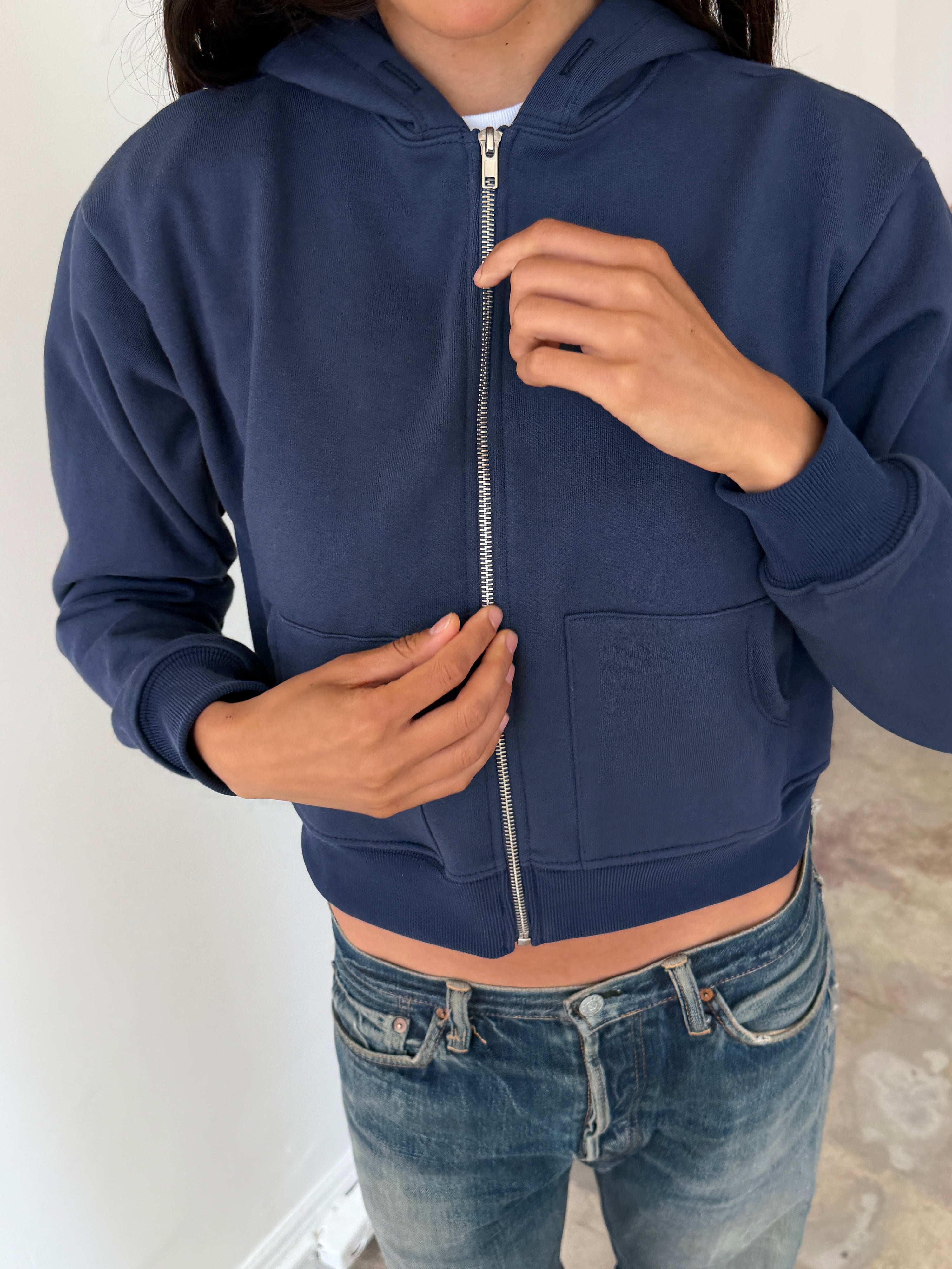 Chuck Hoodie Navy French Terry