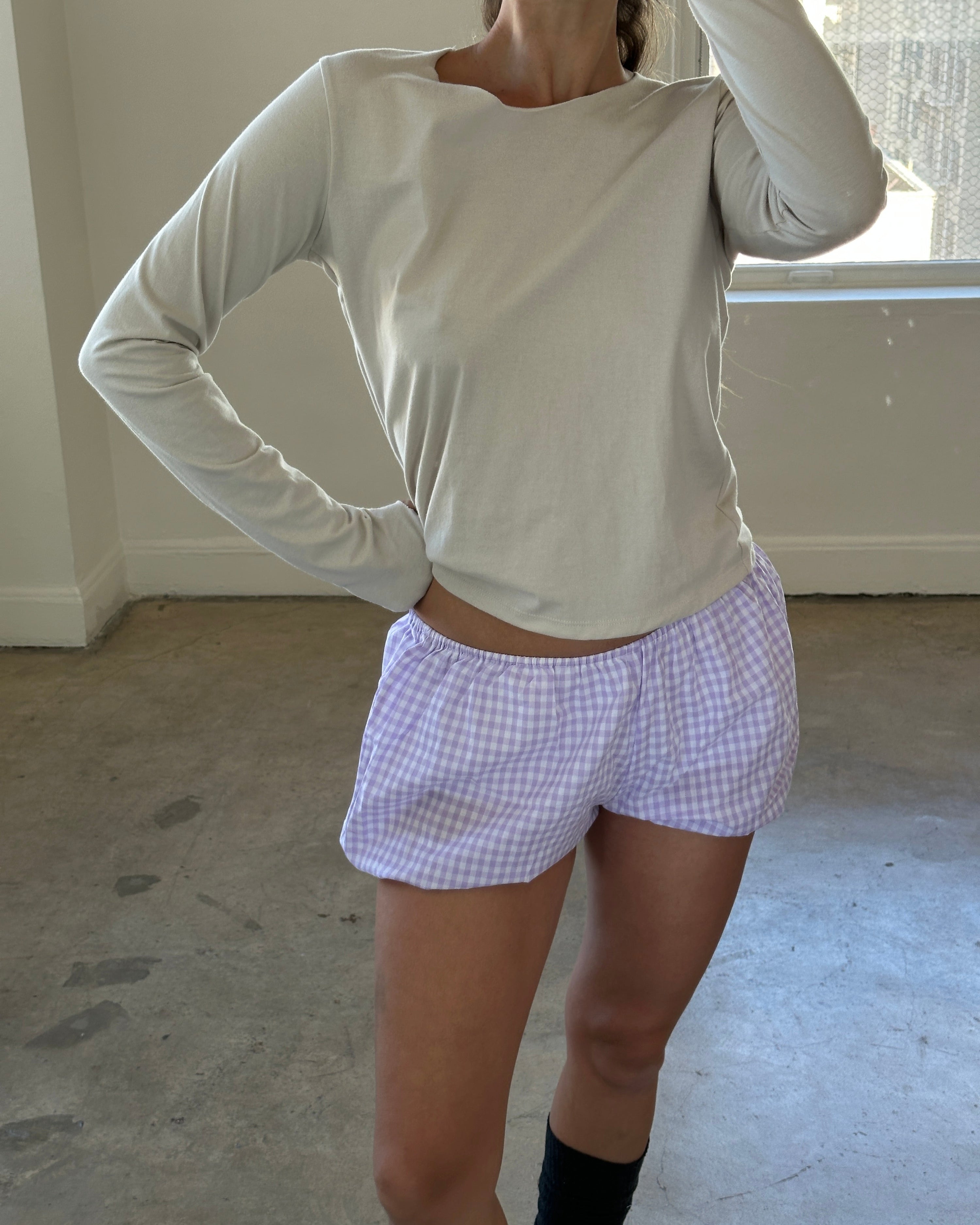 Babydoll Bloomers Purple Gingham