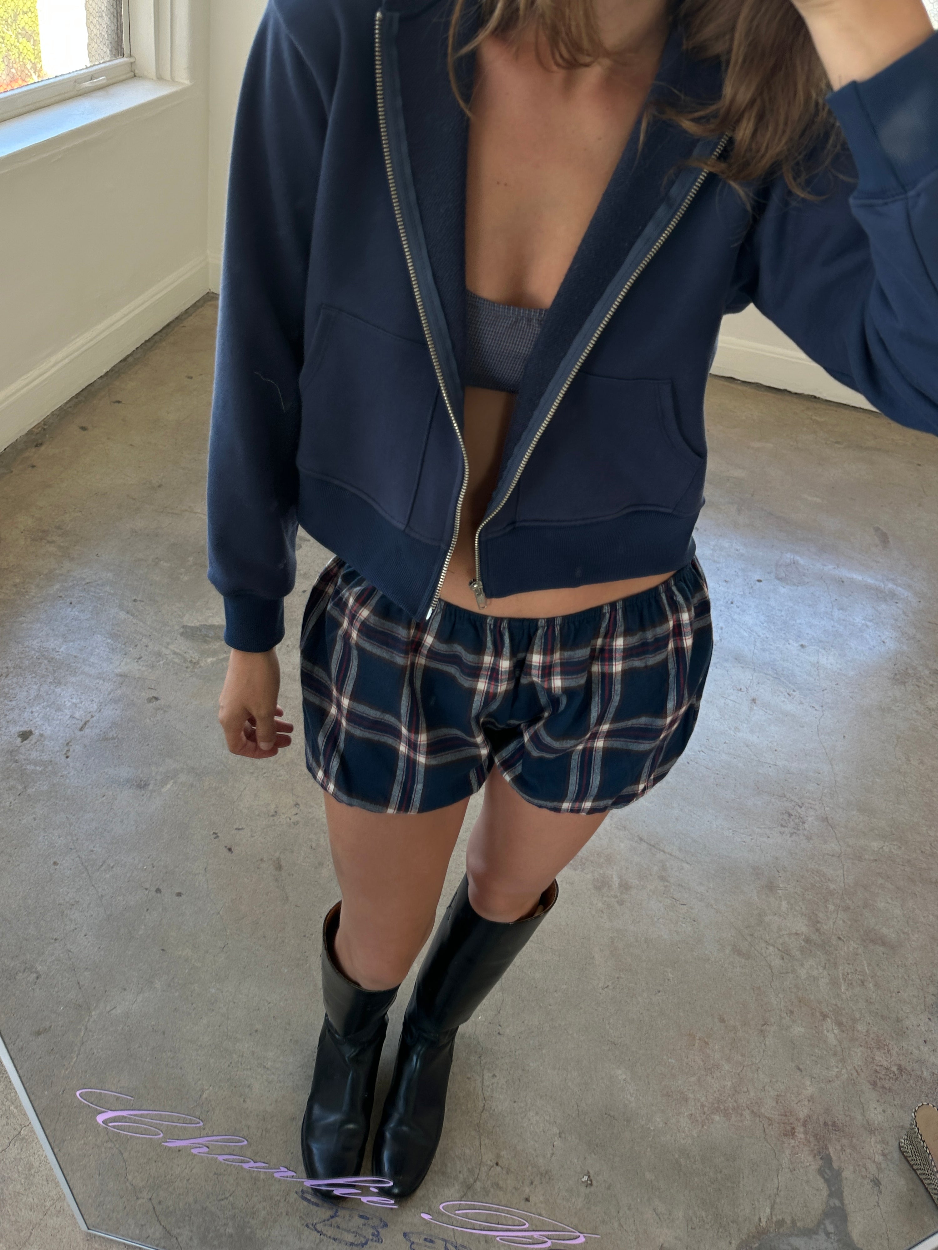 Babydoll Bloomer Navy Flannel