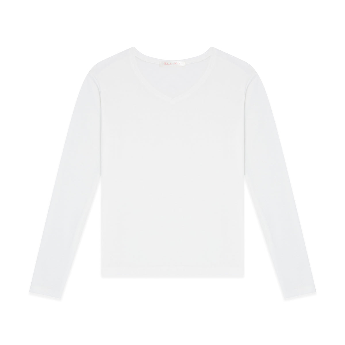 The Hiro V-Neck White Pointelle Tee