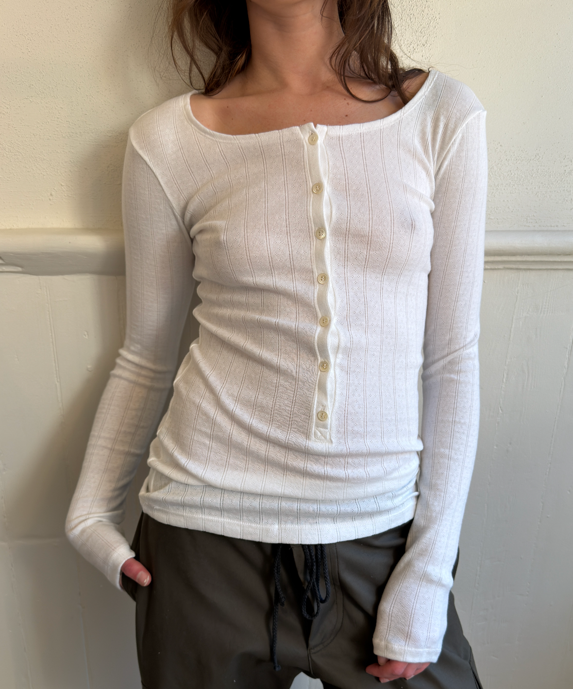 The Pointelle Henley