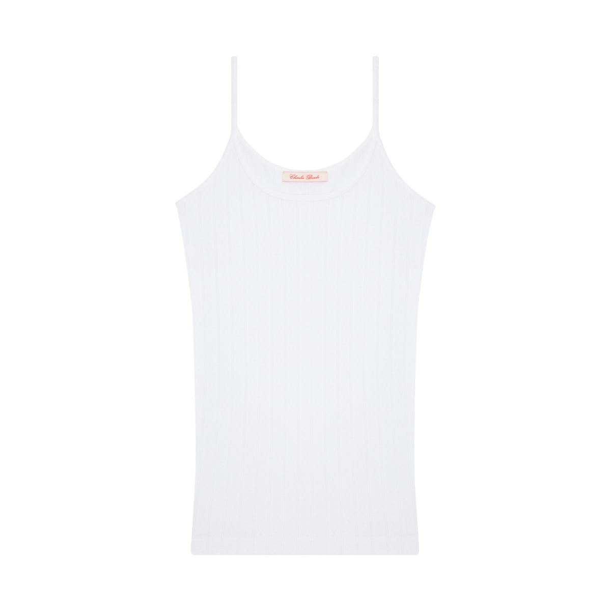 Starla White Pointelle Tank Top