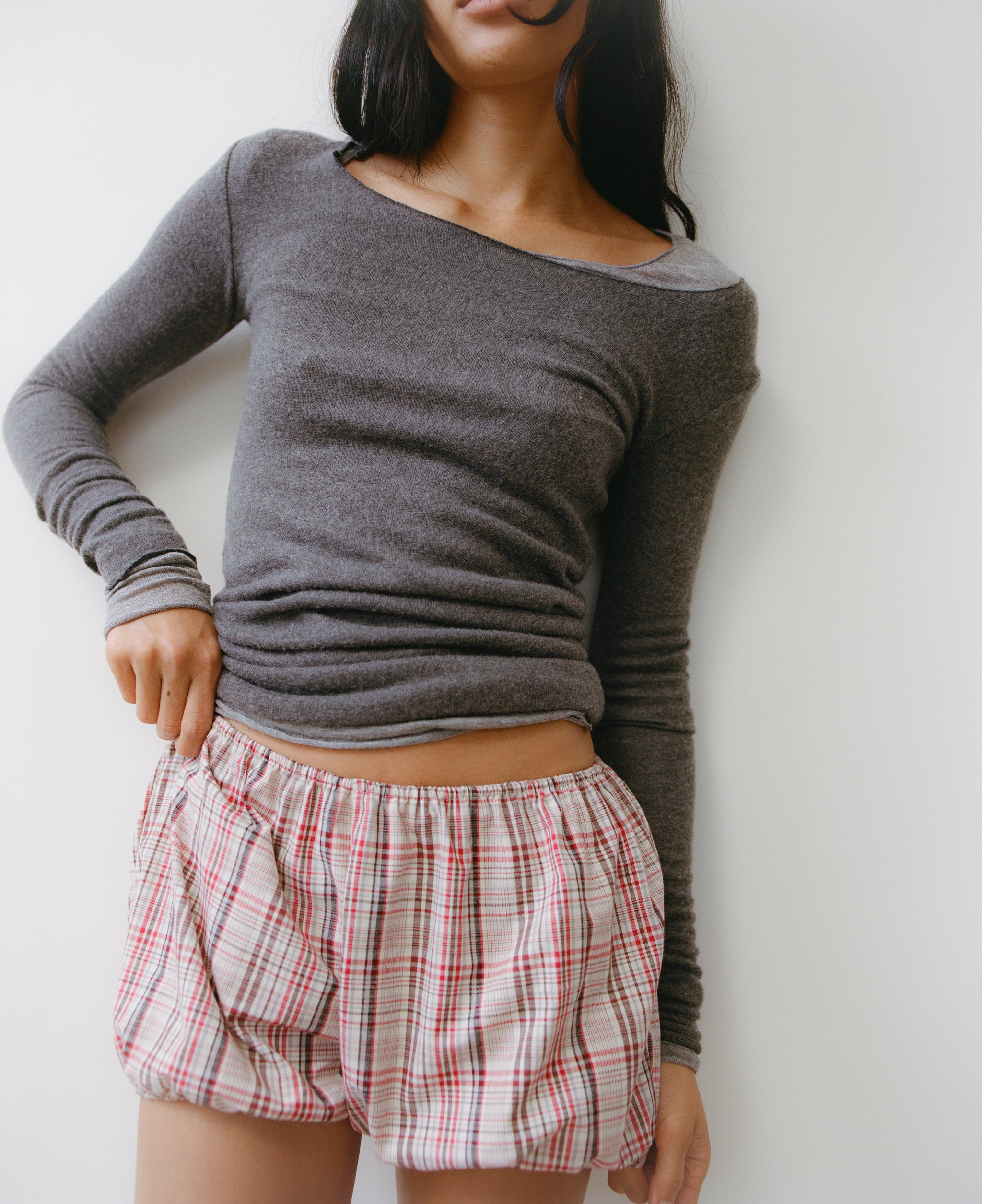 The Stretch Long Sleeve Grey Tabi Tee