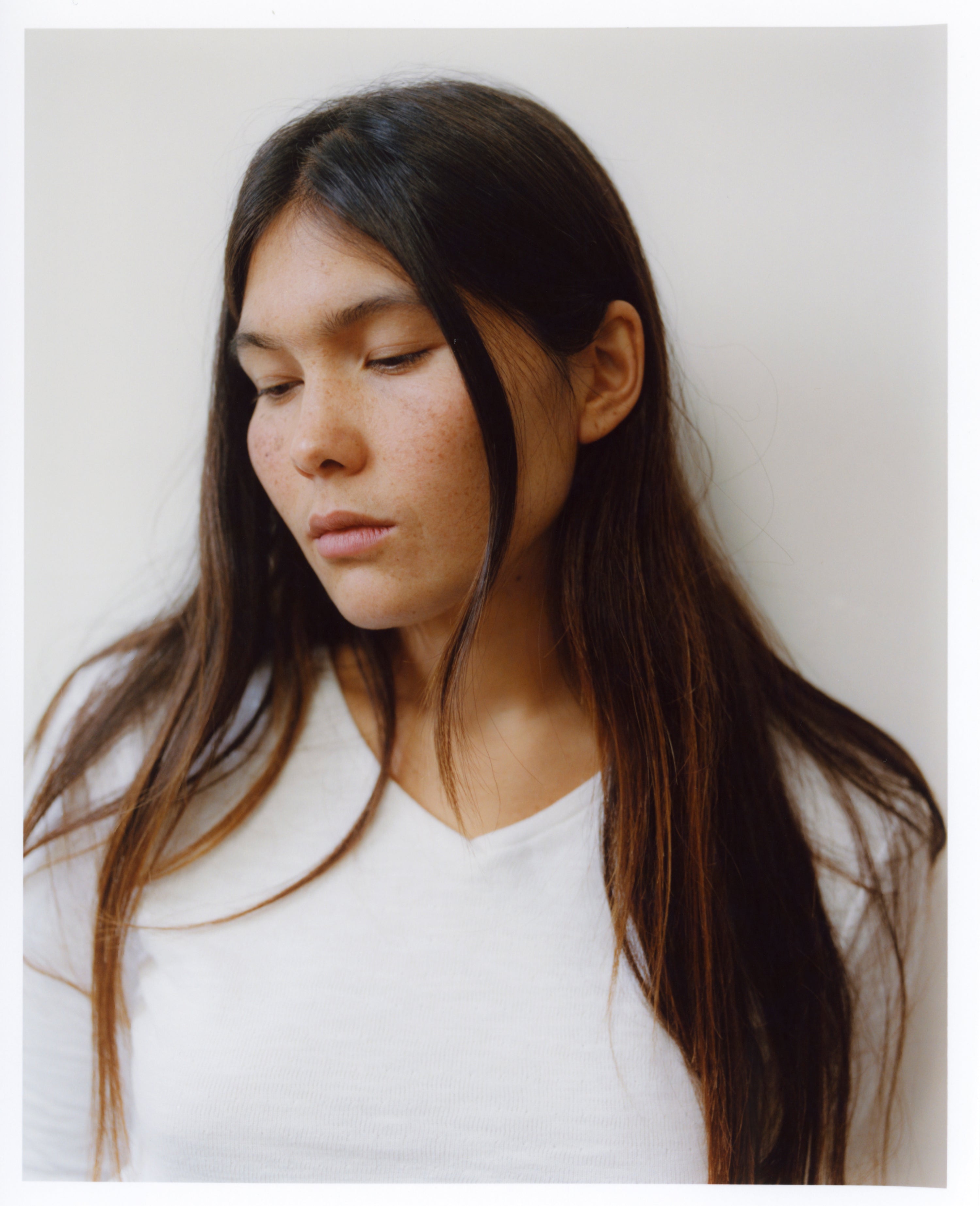 The Hiro V-Neck White Pointelle Tee