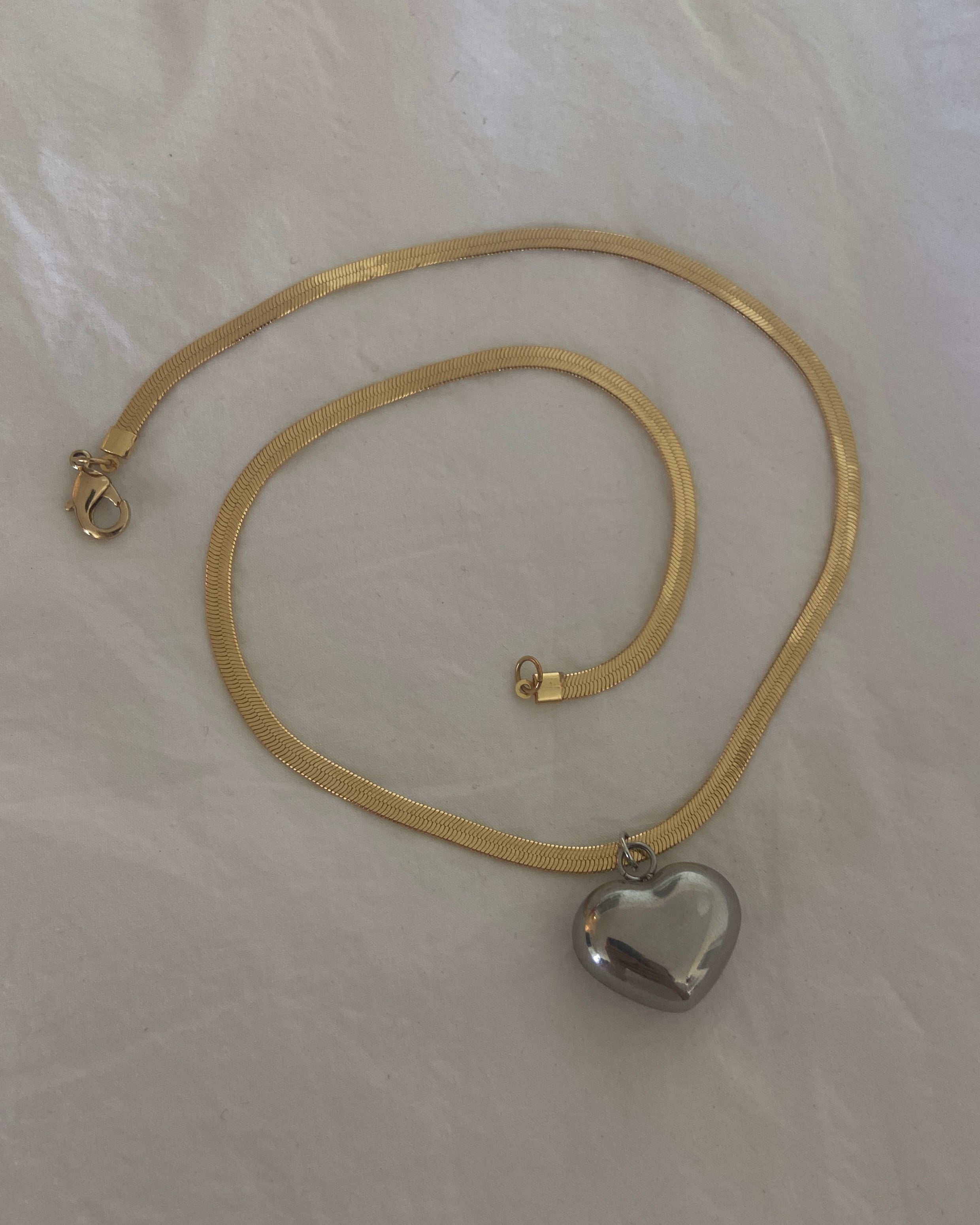 Two Tone Heart Chain