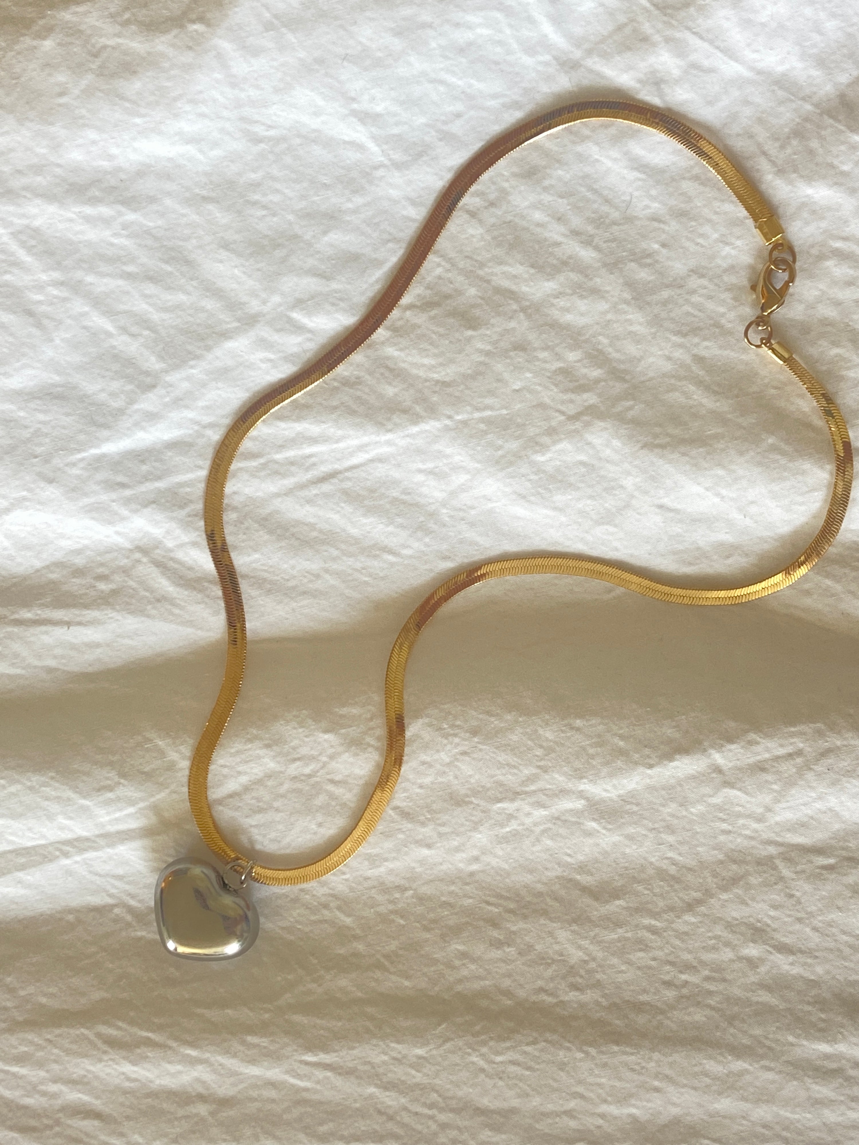 Two Tone Heart Chain